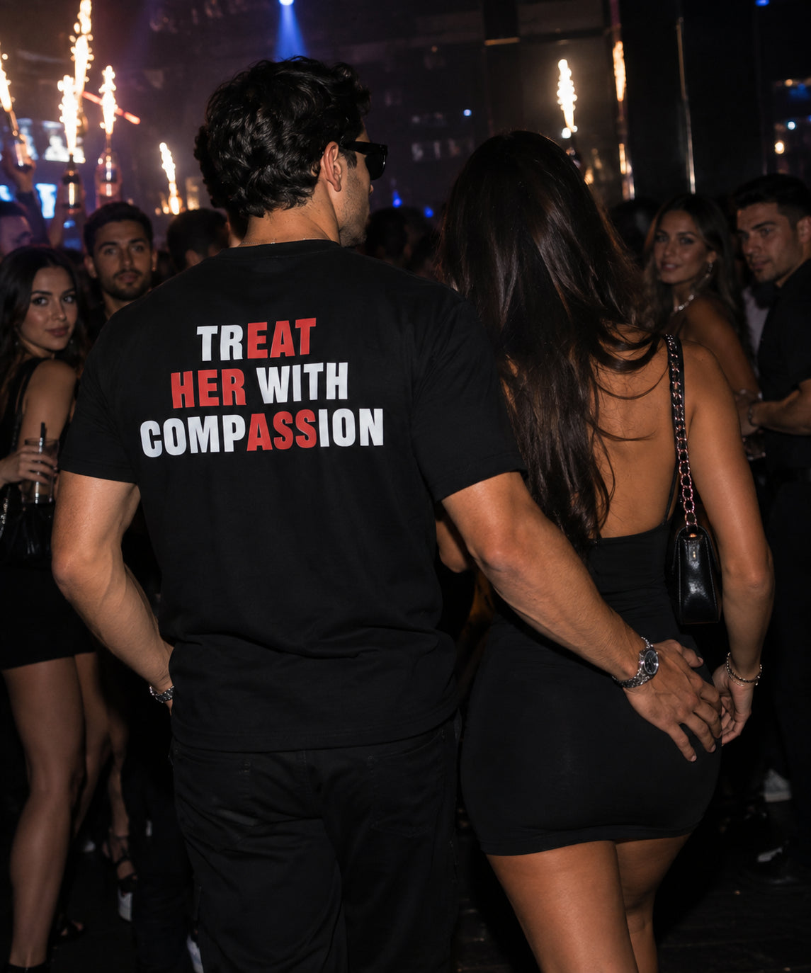 TREAT HER WITH COMPASSION - Black